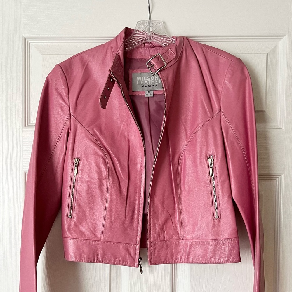 Pink Wilson Leather Maxima Jacket